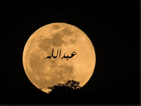 صور اسم عبدالله على القمر أكتب اسمك على الصور